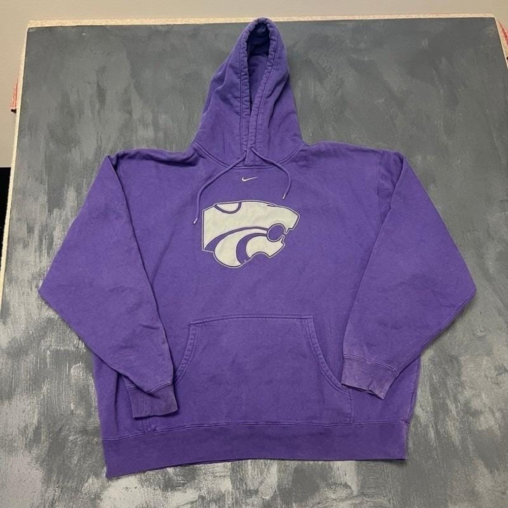 Vintage Nike Kansas State Wildcats Hoodie Mens XXL Purple 1990s NCAA